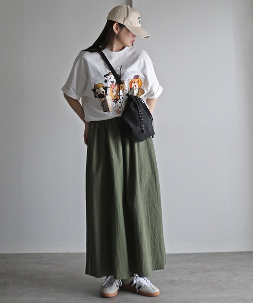 COURO（コウロ）の「アウトドアアニマルプリントTシャツ（Tシャツ/カットソー・レディース・ブラック系/ホワイト/ブラック/チャコール/オートミール/ホワイト系/チャコールグレー/ライトグレー系・L/M/XL）」の14枚目の写真