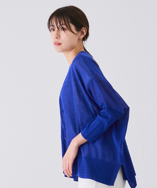 Jayro（ジャイロ）の「UVサラサラボックスシルエット前後差カーディガン（カーディガン/ボレロ・レディース・ブラック/ブルー/ベージュ/ホワイト/ピンク/ブラック系その他2・FREE）」の21枚目の写真