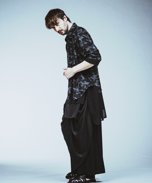 NO ID.(ノーアイディ)の「【NO ID.】Sheer Flower JQ Big Shirt / シアー フラワー JQ ビッグ シャツ(シャツ/ブラウス・メンズ・ブラック/ホワイト・ONE SIZE)」の16枚目の写真