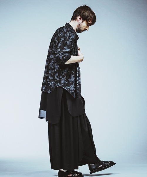 NO ID.(ノーアイディ)の「【NO ID.】Sheer Flower JQ Big Shirt / シアー フラワー JQ ビッグ シャツ(シャツ/ブラウス・メンズ・ブラック/ホワイト・ONE SIZE)」の18枚目の写真