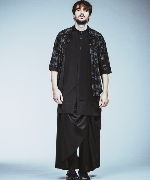 NO ID.(ノーアイディ)の「【NO ID.】Sheer Flower JQ Big Shirt / シアー フラワー JQ ビッグ シャツ(シャツ/ブラウス・メンズ・ブラック/ホワイト・ONE SIZE)」の19枚目の写真