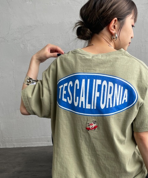 The Endless Summer（エンドレスサマー）の「[THE ENDLESS SUMMER/エンドレスサマー] 別注 THE CALIFORNIA バックプリントTシャツ（Tシャツ/カットソー・レディース・グリーン/ホワイト/ブラック・M/L/S/XL）」の3枚目の写真