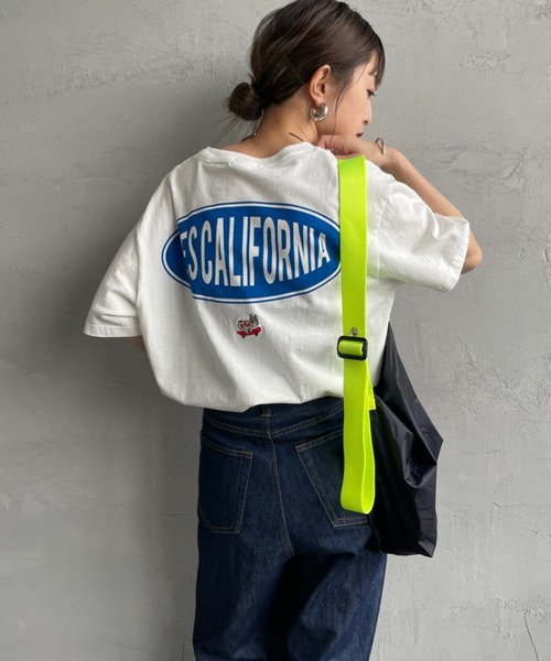 The Endless Summer（エンドレスサマー）の「[THE ENDLESS SUMMER/エンドレスサマー] 別注 THE CALIFORNIA バックプリントTシャツ（Tシャツ/カットソー・レディース・グリーン/ホワイト/ブラック・M/L/S/XL）」の5枚目の写真
