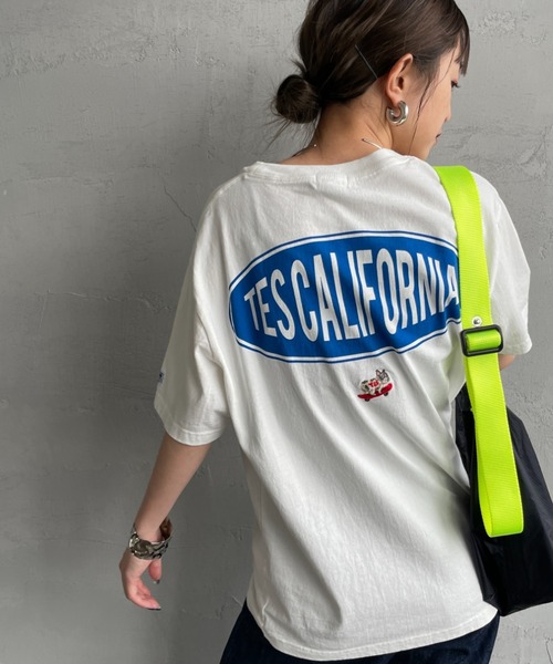 The Endless Summer（エンドレスサマー）の「[THE ENDLESS SUMMER/エンドレスサマー] 別注 THE CALIFORNIA バックプリントTシャツ（Tシャツ/カットソー・レディース・グリーン/ホワイト/ブラック・M/L/S/XL）」の7枚目の写真