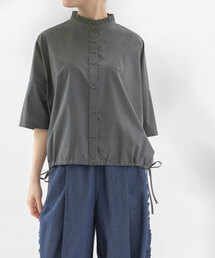 ノップドゥノッド nop de nod misc rondeフレンチスリーブブラウス （ライトブルー） ノップドゥノッド nop de nod misc rondeフレンチスリーブ