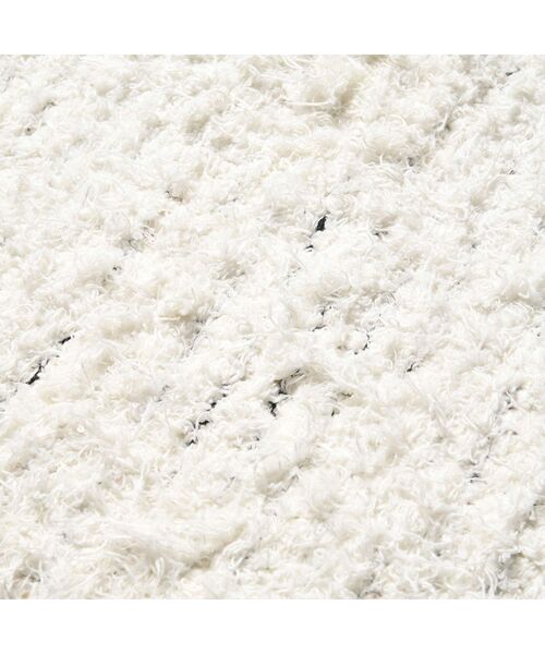 シャギー コットン ラグ M 2000×1400 ホワイト 床暖房対応 ホット