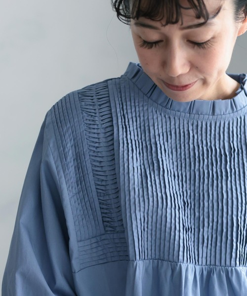soulberry(ソウルベリー)の「みずいろ屋根のブラウス(シャツ/ブラウス・レディース・ブルー・5L/4L/3L/LL/L/M)」の5枚目の写真