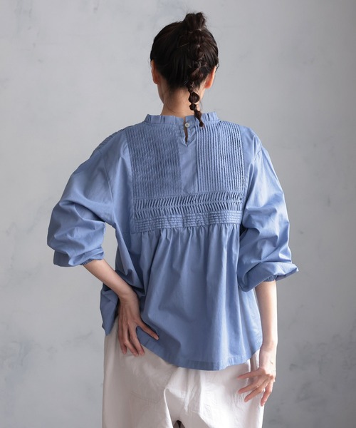 soulberry(ソウルベリー)の「みずいろ屋根のブラウス(シャツ/ブラウス・レディース・ブルー・5L/4L/3L/LL/L/M)」の17枚目の写真
