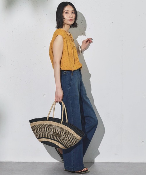 Doux archives(ドゥアルシーヴ)の「レースノースリブラウス(シャツ/ブラウス・レディース・イエロー/サックスブルー/オフホワイト・FREE)」の11枚目の写真