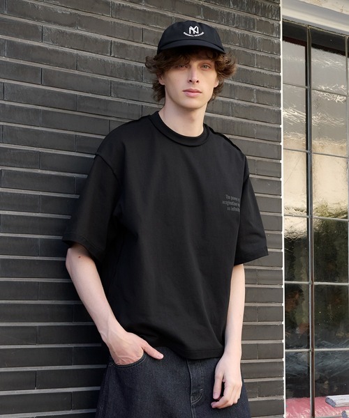 Regen Glanz(レーゲングランツ)の「reverse design T-shirt/リバースデザインTシャツ(Tシャツ/カットソー・メンズ・チャコールグレー/ブラック/ベージュ・SMALL/MEDIUM/LARGE)」の2枚目の写真
