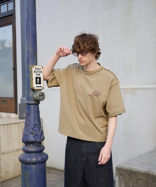 Regen Glanz(レーゲングランツ)の「reverse design T-shirt/リバースデザインTシャツ(Tシャツ/カットソー・メンズ・チャコールグレー/ブラック/ベージュ・SMALL/MEDIUM/LARGE)」の11枚目の写真