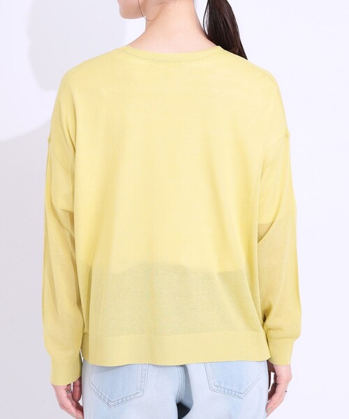 SHOO・LA・RUE（シューラルー）の「【洗える/S-LL】ナチュラル感が上品 サッと羽織れるカーディガン（カーディガン/ボレロ・レディース・ネイビー/ライトベージュ/イエロー系その他/ライトグレー・01/04/03/02）」の10枚目の写真