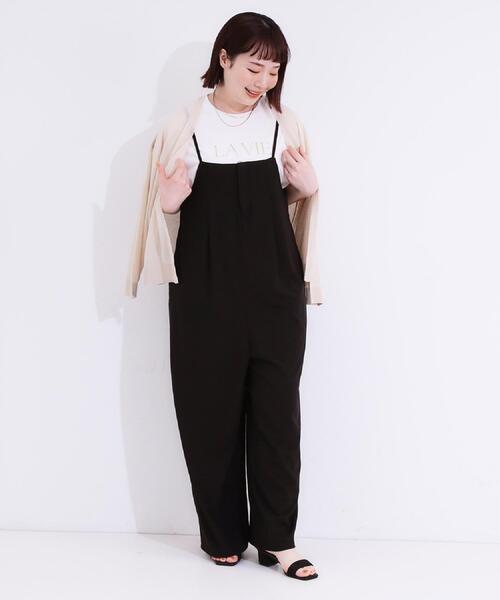 SHOO・LA・RUE（シューラルー）の「【洗える/S-LL】ナチュラル感が上品 サッと羽織れるカーディガン（カーディガン/ボレロ・レディース・ネイビー/ライトベージュ/イエロー系その他/ライトグレー・01/04/03/02）」の5枚目の写真