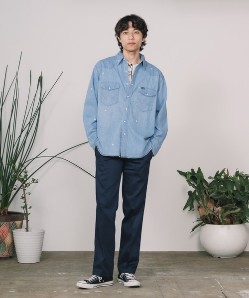 セール】Wrangler/ラングラー 127MW 長袖 シャツ ダンガリー