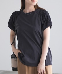 nAvy ショルダーレースTシャツ