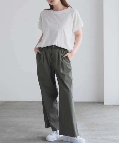 NAVY(ネイビー)の「nAvy ショルダーレースTシャツ(Tシャツ/カットソー・レディース・オフホワイト/チャコールグレー・M/L)」の11枚目の写真