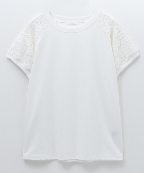 NAVY(ネイビー)の「nAvy ショルダーレースTシャツ(Tシャツ/カットソー・レディース・オフホワイト/チャコールグレー・M/L)」の15枚目の写真