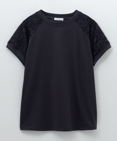 NAVY(ネイビー)の「nAvy ショルダーレースTシャツ(Tシャツ/カットソー・レディース・オフホワイト/チャコールグレー・M/L)」の18枚目の写真