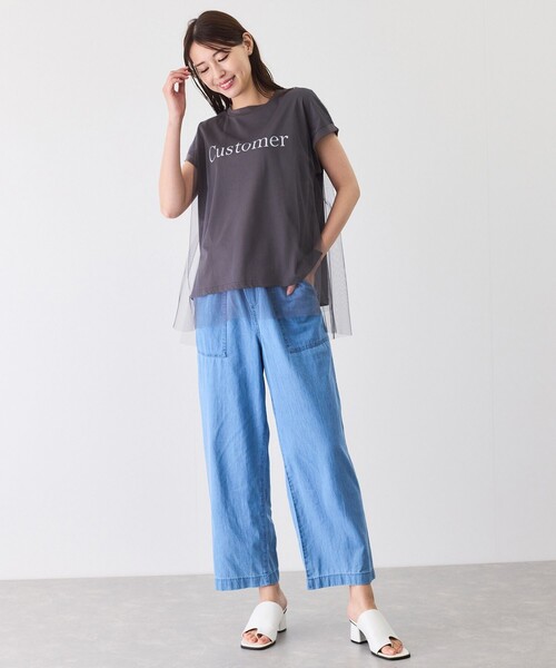 Jayro(ジャイロ)の「チュール使いロゴプルオーバー(Tシャツ/カットソー・レディース・ホワイト/チャコールグレー/ブラック・M)」の7枚目の写真