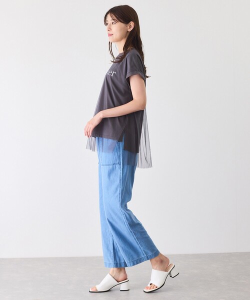 Jayro(ジャイロ)の「チュール使いロゴプルオーバー(Tシャツ/カットソー・レディース・ホワイト/チャコールグレー/ブラック・M)」の8枚目の写真