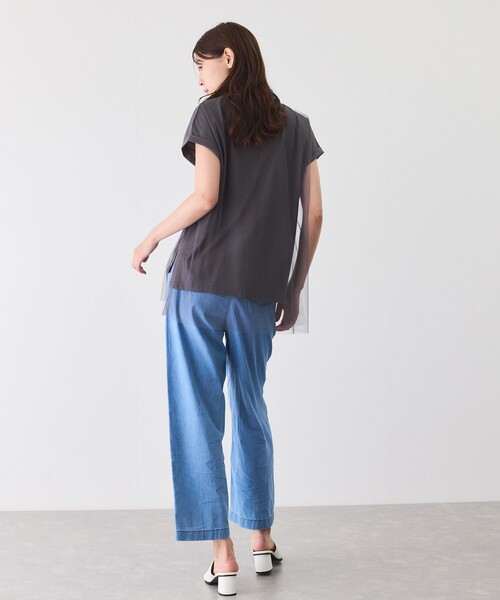 Jayro(ジャイロ)の「チュール使いロゴプルオーバー(Tシャツ/カットソー・レディース・ホワイト/チャコールグレー/ブラック・M)」の9枚目の写真