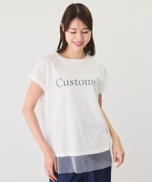 Jayro(ジャイロ)の「チュール使いロゴプルオーバー(Tシャツ/カットソー・レディース・ホワイト/チャコールグレー/ブラック・M)」の10枚目の写真