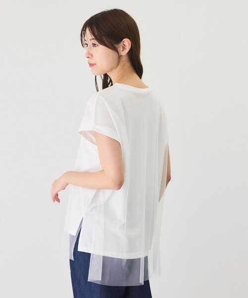 Jayro(ジャイロ)の「チュール使いロゴプルオーバー(Tシャツ/カットソー・レディース・ホワイト/チャコールグレー/ブラック・M)」の11枚目の写真