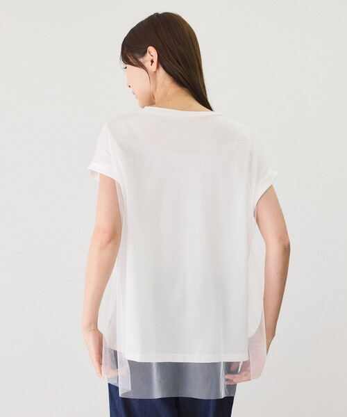 Jayro(ジャイロ)の「チュール使いロゴプルオーバー(Tシャツ/カットソー・レディース・ホワイト/チャコールグレー/ブラック・M)」の12枚目の写真