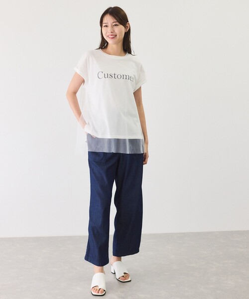 Jayro(ジャイロ)の「チュール使いロゴプルオーバー(Tシャツ/カットソー・レディース・ホワイト/チャコールグレー/ブラック・M)」の13枚目の写真