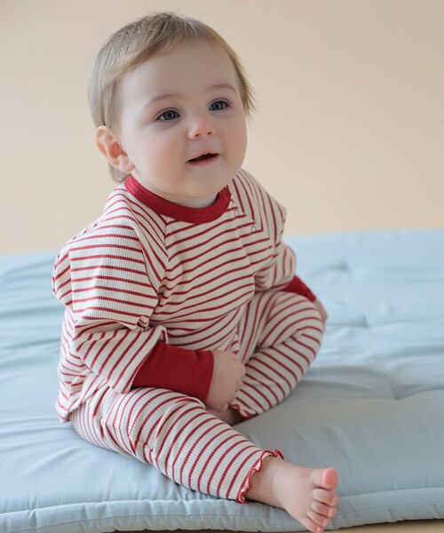 こども ビームス（コドモビームス）の「ベビー テレコ ラグラン Tシャツ 2025FW（60～90cm）（Tシャツ/カットソー・キッズ・レッド/グリーン/グリーン系その他・80-90/60-70）」の4枚目の写真