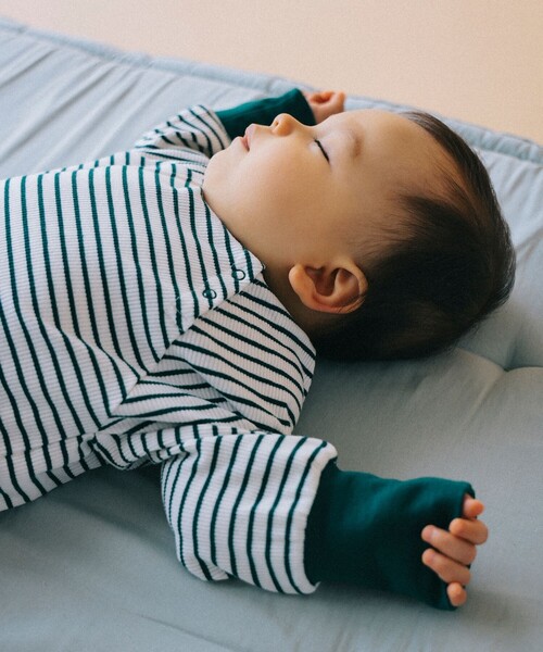 こども ビームス（コドモビームス）の「ベビー テレコ ラグラン Tシャツ 2025FW（60～90cm）（Tシャツ/カットソー・キッズ・レッド/グリーン/グリーン系その他・80-90/60-70）」の5枚目の写真