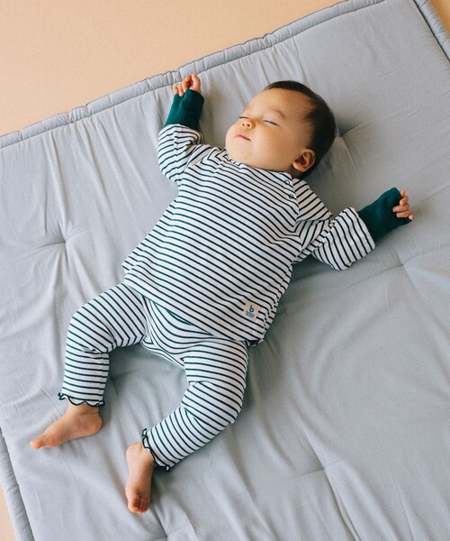 こども ビームス（コドモビームス）の「ベビー テレコ ラグラン Tシャツ 2025FW（60～90cm）（Tシャツ/カットソー・キッズ・レッド/グリーン/グリーン系その他・80-90/60-70）」の6枚目の写真