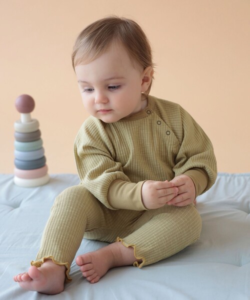 こども ビームス（コドモビームス）の「ベビー テレコ ラグラン Tシャツ 2025FW（60～90cm）（Tシャツ/カットソー・キッズ・レッド/グリーン/グリーン系その他・80-90/60-70）」の7枚目の写真