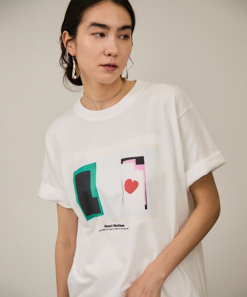 tシャツ 「WEB限定」マティスアートTシャツ レディース SALON adam et rope' tシャツ 「WEB限定」マティスアートTシャツ
