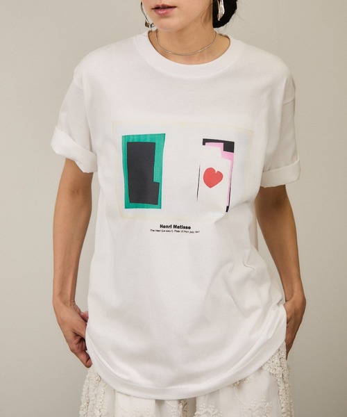 SALON adam et rope'（サロン アダム エ ロペ）の「【WEB限定】マティスアートTシャツ（Tシャツ/カットソー・レディース・ホワイト/ホワイト系その他2/ホワイト系その他4・FREE）」の13枚目の写真