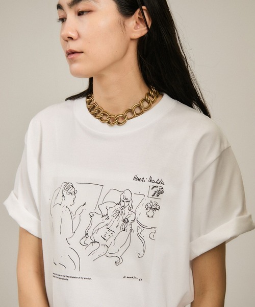 SALON adam et rope'（サロン アダム エ ロペ）の「【WEB限定】マティスアートTシャツ（Tシャツ/カットソー・レディース・ホワイト/ホワイト系その他2/ホワイト系その他4・FREE）」の19枚目の写真