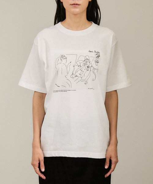 SALON adam et rope'（サロン アダム エ ロペ）の「【WEB限定】マティスアートTシャツ（Tシャツ/カットソー・レディース・ホワイト/ホワイト系その他2/ホワイト系その他4・FREE）」の20枚目の写真