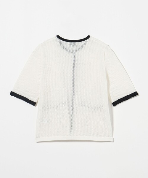 UNITED ARROWS(ユナイテッドアローズ)の「メッシュ スパンコール ニットカーディガン -ウォッシャブル-(カーディガン/ボレロ・レディース・オフホワイト/ブラック/ネイビー・FREE)」の20枚目の写真