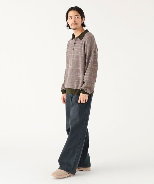 B:MING by BEAMS(ビーミングバイビームス)の「12ゲージ グラデーション ニット ポロ(ユニセックス)(ニット/セーター・メンズ・ベージュ/ブラック・S/XL/M/L)」の5枚目の写真