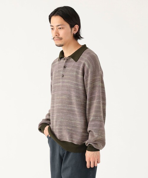 B:MING by BEAMS(ビーミングバイビームス)の「12ゲージ グラデーション ニット ポロ(ユニセックス)(ニット/セーター・メンズ・ベージュ/ブラック・S/XL/M/L)」の6枚目の写真