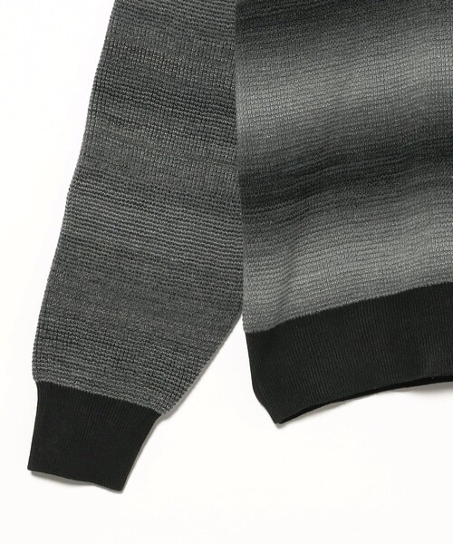 B:MING by BEAMS(ビーミングバイビームス)の「12ゲージ グラデーション ニット ポロ(ユニセックス)(ニット/セーター・メンズ・ベージュ/ブラック・S/XL/M/L)」の9枚目の写真