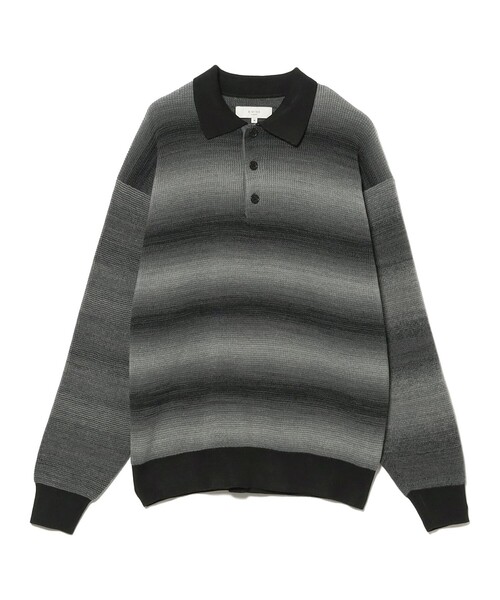 B:MING by BEAMS(ビーミングバイビームス)の「12ゲージ グラデーション ニット ポロ(ユニセックス)(ニット/セーター・メンズ・ベージュ/ブラック・S/XL/M/L)」の10枚目の写真