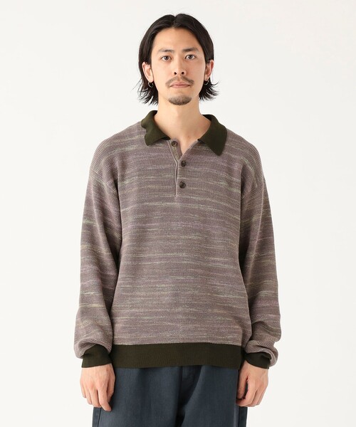 B:MING by BEAMS(ビーミングバイビームス)の「12ゲージ グラデーション ニット ポロ(ユニセックス)(ニット/セーター・メンズ・ベージュ/ブラック・S/XL/M/L)」の16枚目の写真