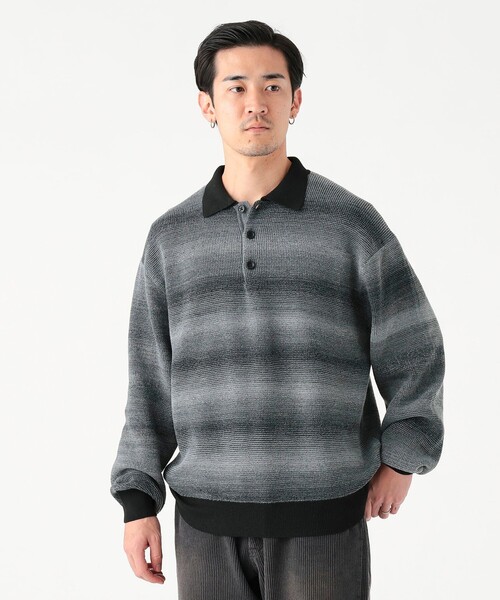 B:MING by BEAMS(ビーミングバイビームス)の「12ゲージ グラデーション ニット ポロ(ユニセックス)(ニット/セーター・メンズ・ベージュ/ブラック・S/XL/M/L)」の17枚目の写真