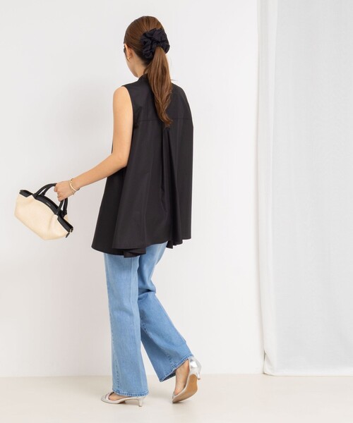 NOLLEY’S（ノーリーズ）の「リボンAラインシャツ（シャツ/ブラウス・レディース・ホワイト/サックスブルー/ブラック/ブラック系その他・38）」の8枚目の写真