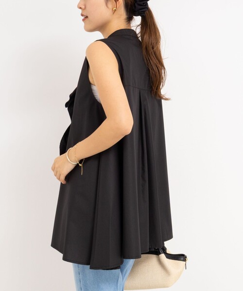 NOLLEY’S（ノーリーズ）の「リボンAラインシャツ（シャツ/ブラウス・レディース・ホワイト/サックスブルー/ブラック/ブラック系その他・38）」の11枚目の写真