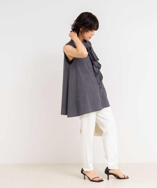 NOLLEY’S（ノーリーズ）の「リボンAラインシャツ（シャツ/ブラウス・レディース・ホワイト/サックスブルー/ブラック/ブラック系その他・38）」の15枚目の写真