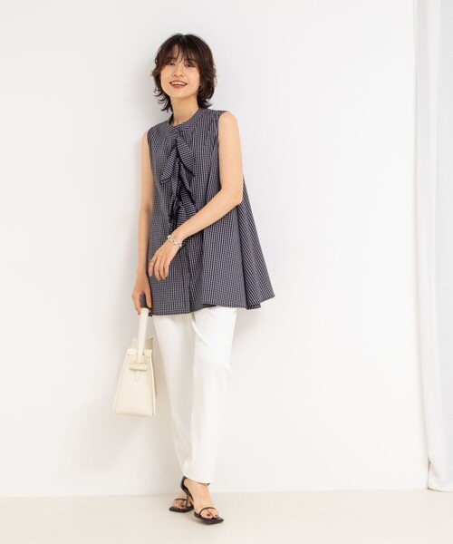 NOLLEY’S（ノーリーズ）の「リボンAラインシャツ（シャツ/ブラウス・レディース・ホワイト/サックスブルー/ブラック/ブラック系その他・38）」の17枚目の写真