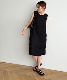 ワンピース（ブラック/黒色系・リネン・麻）ファッション通販
