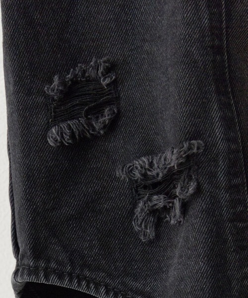 セール】Damaged Short-Sleeved Denim Jacket / ダメージ加工